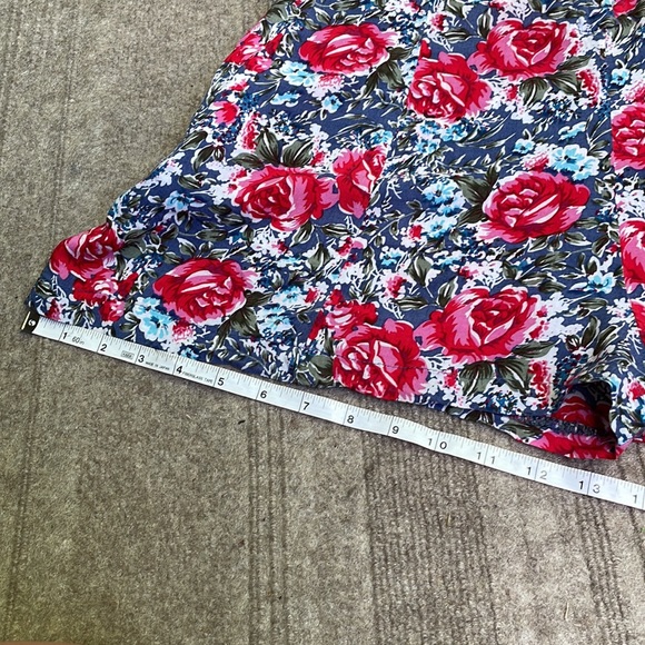 Vintage Romantic Peony Garden Floral Wide Short Romper Jumpsuit - Picture 12 of 12